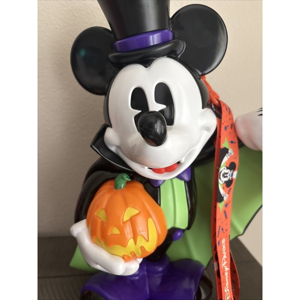 Disney Parks 2026 Halloween Vampire Mickey Mouse Pumpkin Popcorn Bucket New - Picture 3 of 13